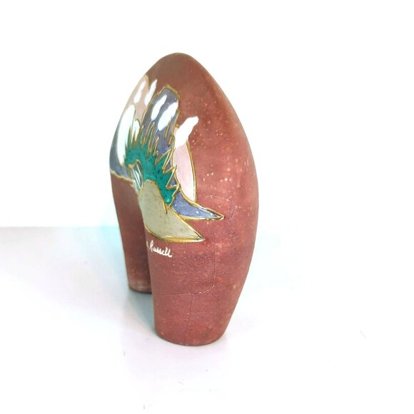 Handcrafted Vera Russell Brown Bear Pottery Figurine Desert Southwest Landscape - Picture 3 of 8